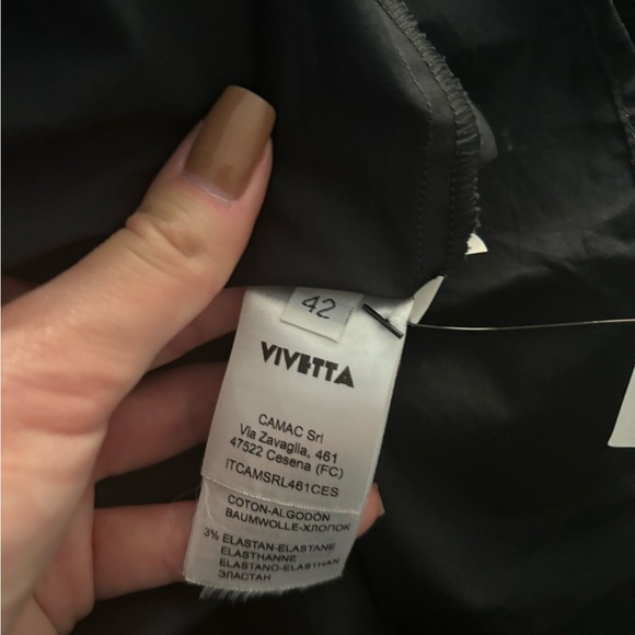 Vivetta Dress Black Ruffle with Lace Collar - Picture 8 of 8